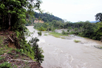 рис. 3: río Jatunyacu / río Jatunyaku - Goldgewinnung