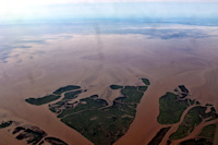 foto 1: río Uruguay / rio Uruguai - Mündung bei Isla Solis