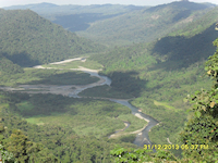 Bild 1: río Upano - von links río Upano, von rechts unten río Abanico