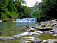 рис. 1: rio Salobra - Cachoeira em Bodoquena-MS, no Rio Salobra