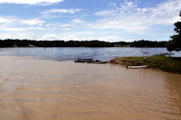 рис. 1: Paraná Copeá - mündet von rechts in den rio Solimões, von links nach unten