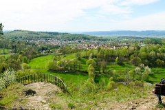 Schloss Altenstein - Blick vom Morgentor Plateau auf Bad Liebenstein