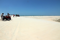 Snowboadfahren auf Sand