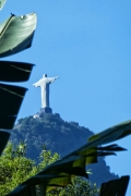 Blick zur Christusstatue