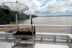 Grillen auf dem Rio Solimões