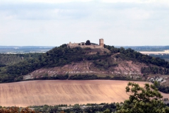 Blick von der Mühlburg zur Burg Gleichen