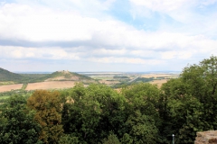 Blick von der Mühlburg zur Burg Gleichen