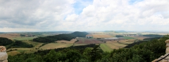 Blick von der Wachsenburg zur Mühlburg