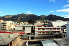 Blick aus dem Hotel in Quito