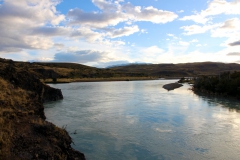 Río Paine von der Puente Laguna Amarga